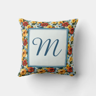 Cojín Decorativo Elegante Floral Moderno Personalizado Chic Colorid
