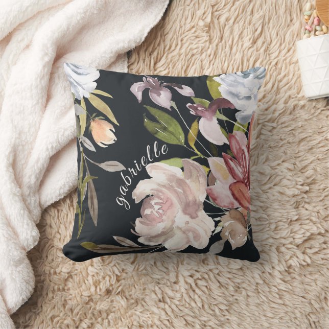 Cojín Decorativo Elegante floral personalizada (Manta)