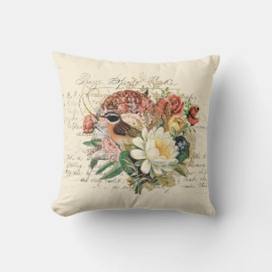 Cojín Decorativo Elegante Floral Vintage