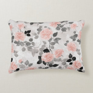 Cojín Decorativo Elegante Flores Shabby Chic Vintage Rosas Rosadas