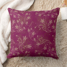 Elegante Flourish Leaves Rosewood Grunge