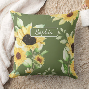 Cojín Decorativo Elegante forma verde orgánica arte para regalos