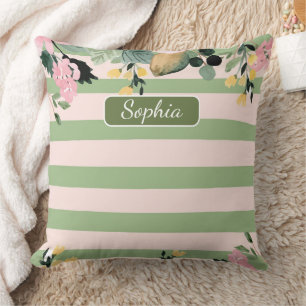 Cojín Decorativo Elegante forma verde orgánica arte para regalos