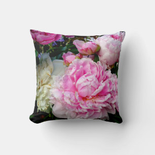 Cojín Decorativo Elegante foto de jardín florido de peonia blanca r