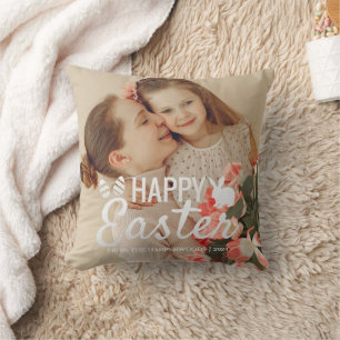 Cojín Decorativo Elegante foto de la familia Eggs de Pascua