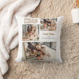 Cojín Decorativo Elegante foto de la familia Eggs de Pascua