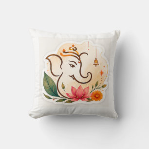 Cojín Decorativo Elegante Ganesha Loto Diwali