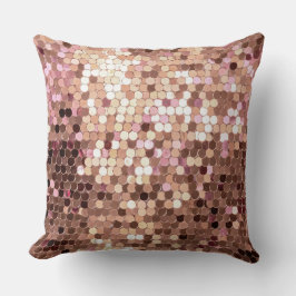 Cojín Decorativo Elegante Glam Rosa Gold Rubor Confetti rosa