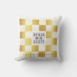 Cojín decorativo elegante Gold Square