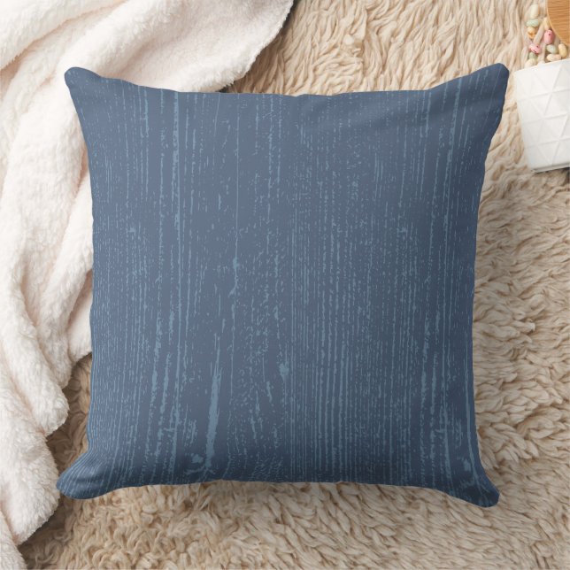 Cojín Decorativo Elegante grano de madera azul (Manta)