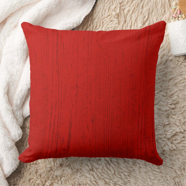 Cojín Decorativo Elegante Grano de Madera Roja (Manta)