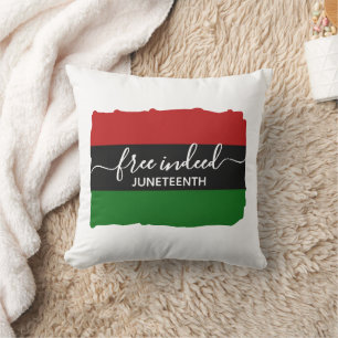 Cojín Decorativo Elegante GRATIS DE VERDAD Panafricano JUNETEENTH