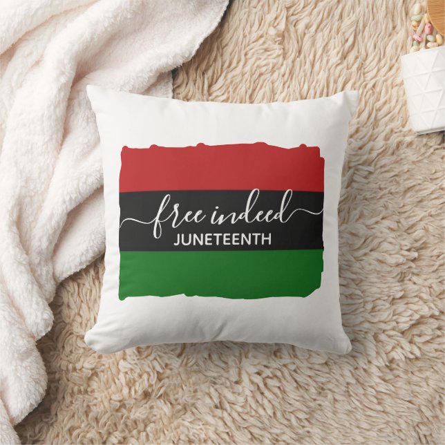Cojín Decorativo Elegante GRATIS DE VERDAD Panafricano JUNETEENTH (Manta)