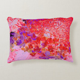 Cojín Decorativo Elegante Hortensia Limelight Púrpura y Naranja
