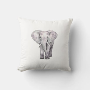 Cojín Decorativo Elegante Ilustracion de Elefante acuático