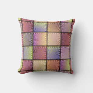 Cojín Decorativo Elegante imagen de cuadrados de mosaico