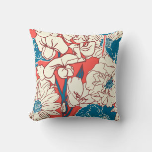 Cojín Decorativo Elegante Jardín Floral: Diseño Vintage y Seamless