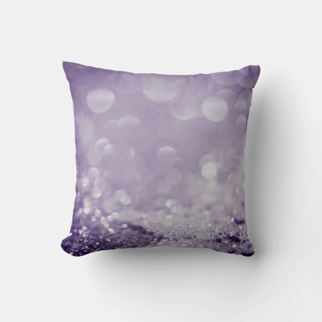 COJÍN DECORATIVO ELEGANTE LAVENDER LILAC SPARKLE CUSHION (Anverso)
