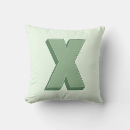 Cojín Decorativo Elegante letra X monograma inicial personalizado