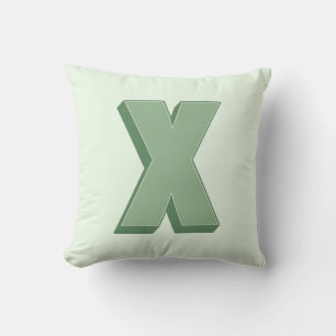 Cojín Decorativo Elegante letra X monograma inicial personalizado