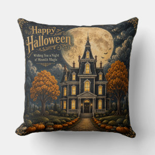 Cojín Decorativo Elegante Mansión Embrujada Halloween