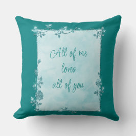 Cojín Decorativo Elegante marco Verde azulado azul de brillo San Va