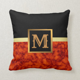 Cojín Decorativo Elegante Mármol moderno oro negro