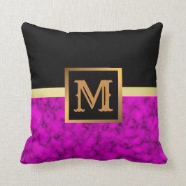 Cojín Decorativo Elegante Mármol moderno oro negro