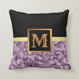 Cojín Decorativo Elegante Mármol moderno oro negro