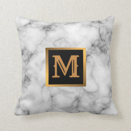 Cojín Decorativo Elegante Mármol moderno oro negro