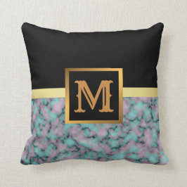 Cojín Decorativo Elegante Mármol moderno oro negro