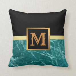 Cojín Decorativo Elegante Mármol moderno oro negro