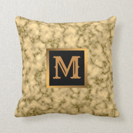 Cojín Decorativo Elegante Mármol moderno oro negro