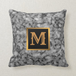 Cojín Decorativo Elegante Mármol moderno oro negro