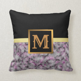 Cojín Decorativo Elegante Mármol moderno oro negro