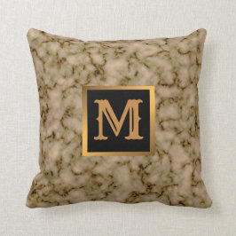 Cojín Decorativo Elegante Mármol moderno oro negro