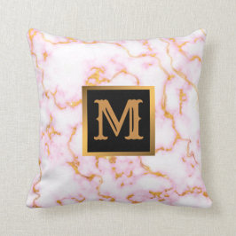 Cojín Decorativo Elegante Mármol moderno oro negro