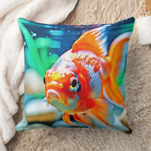 Cojín Decorativo Elegante Mascota acuario pescado