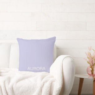 Cojín Decorativo Elegante Misty Lilac Nombre Personalizado -