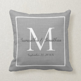 Cojín Decorativo Elegante Moda monográfica moderna Boda gris Keepsa