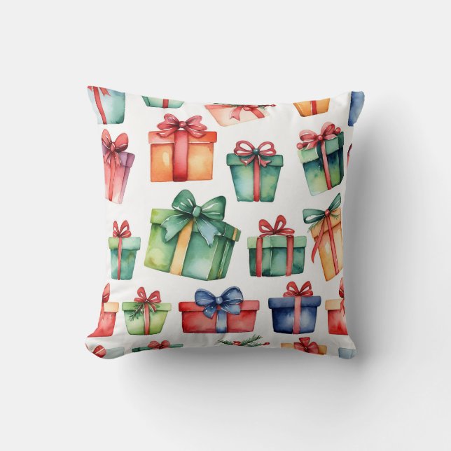 Cojín Decorativo Elegante Moda tradicional de temporada roja y blan (Anverso)