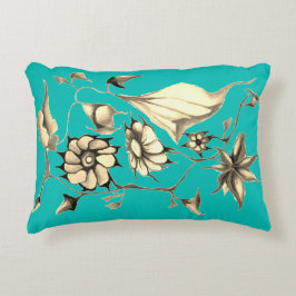 Cojín Decorativo Elegante Moda Whimsical Aqua Exótica Sepia