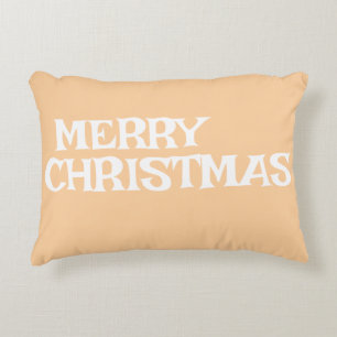 COJÍN DECORATIVO ELEGANTE MODERNO ESTILOSO FELIZ NAVIDAD COLOR MELÓ