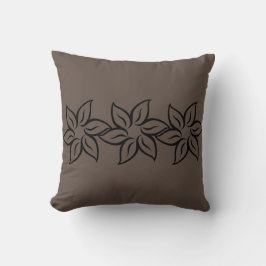 Cojín Decorativo Elegante Moderno Floral Marrón Tendencia