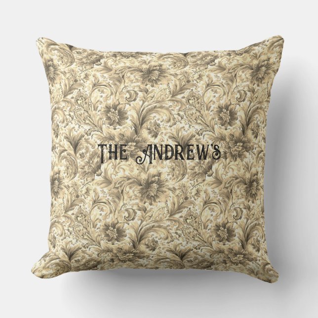 Cojín Decorativo Elegante Moderno Personalizado (Anverso)