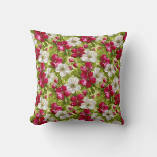 Cojín Decorativo Elegante Moderno Tendencia Estiloso Floral Rosa Bl