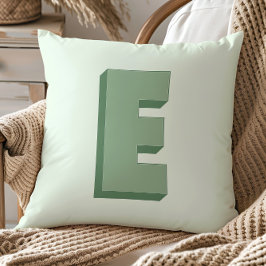 Cojín Decorativo Elegante Monograma De Letra E Personalizada Inicia