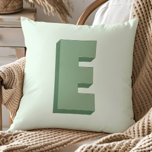 Cojín Decorativo Elegante Monograma De Letra E Personalizada Inicia