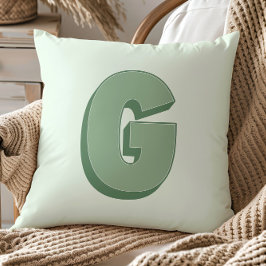 Cojín Decorativo Elegante Monograma De Letra G Personalizada Inicia