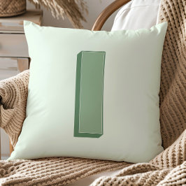 Cojín Decorativo Elegante Monograma de Letra I Personalizada Inicia